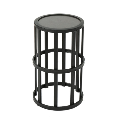 Outdoor Powder Coated Side Table - Gray