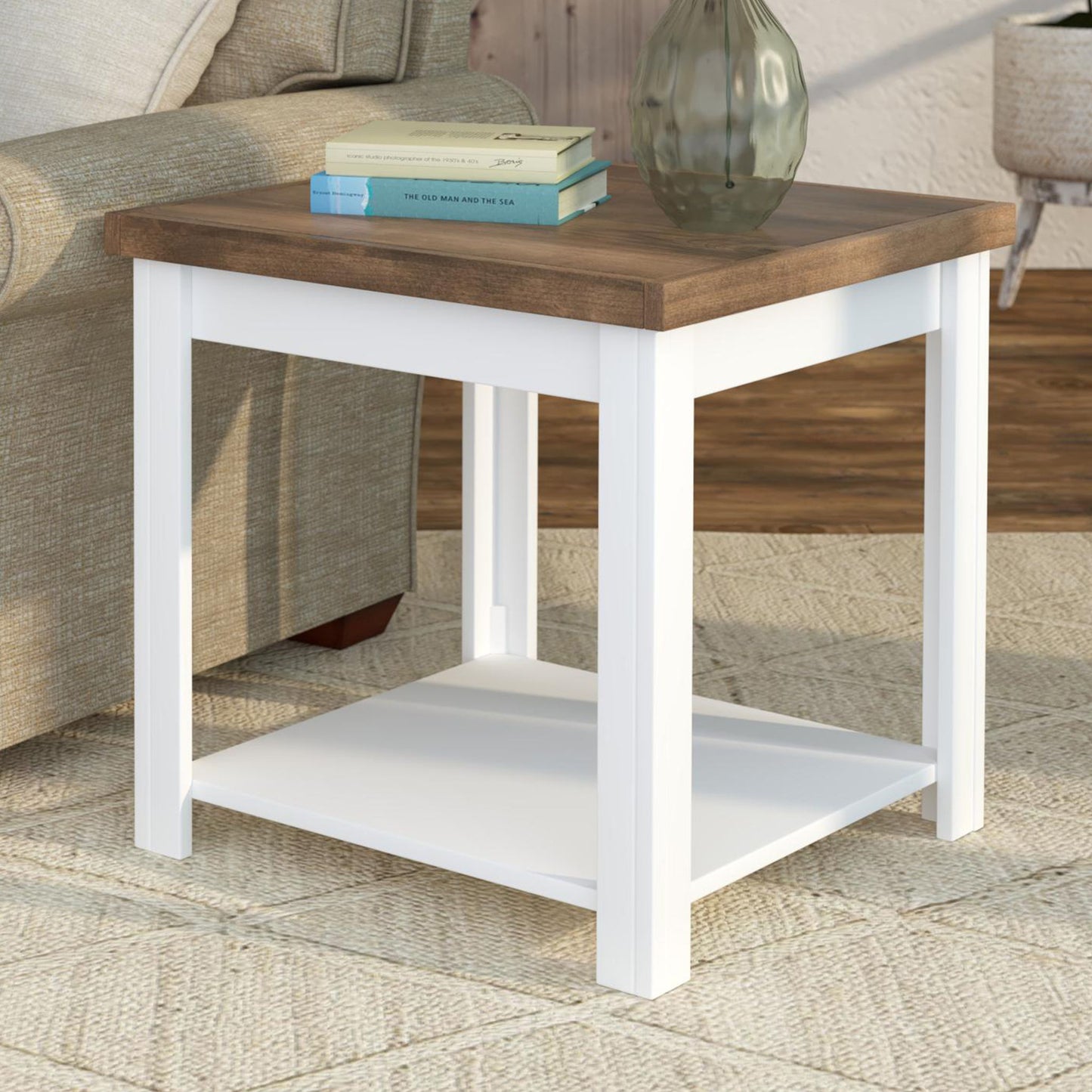 Side Table - Jasmine Whitewash / Barnwood