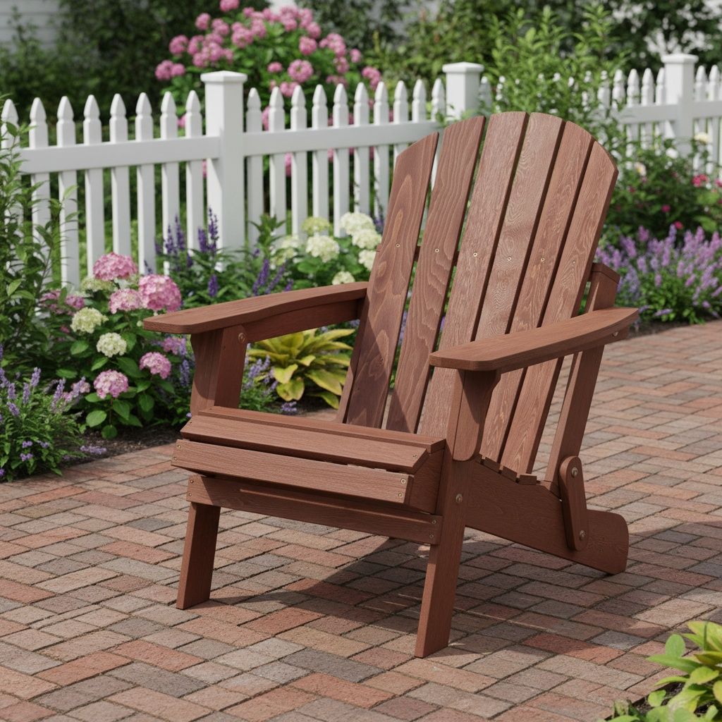 Oversize Outdoor Folding Adirondack Chair, Patio Chair For Garden