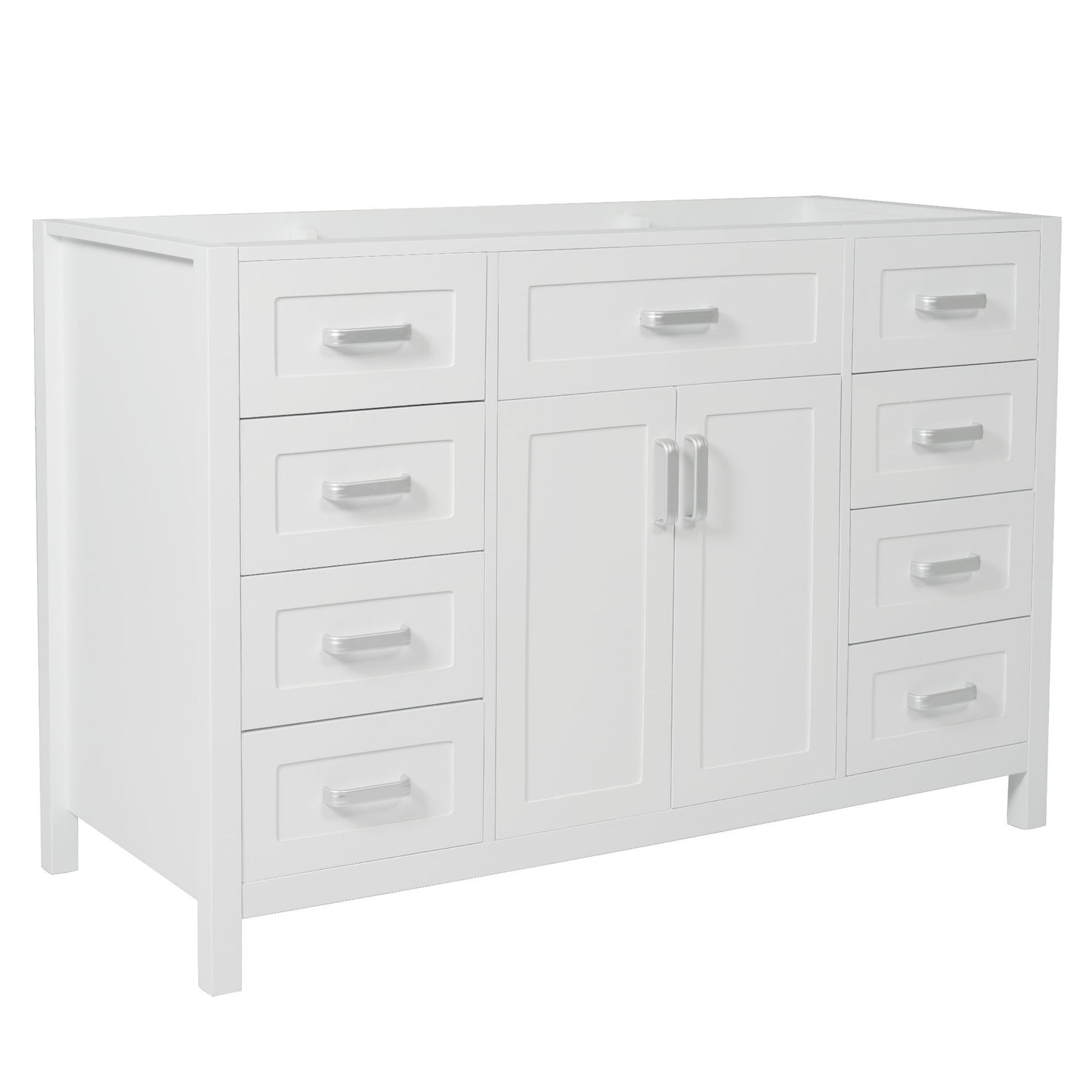 Bathroom Vanity Cabinet Only With 2 Soft Close Doors And 8 Drawers