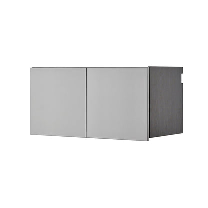 Astro Series - Metal Wall Storage Cabinet With Soft Closing Drawers - Metallic Gray