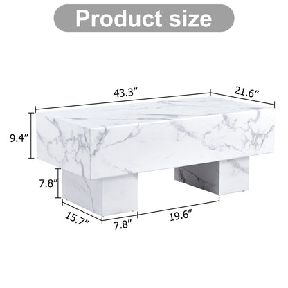 Modern Simple Marble Texture Coffee Table