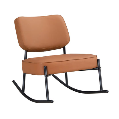 Rocking Chair With Backrest And Metal Legs For Living Room