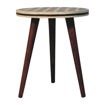 Inlay Bone Tripod Stool - Honey Caramel