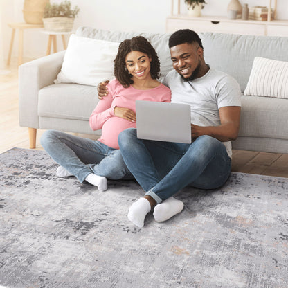 Marfi - 6' X 9' Abstract Area Rug - Gray / Multi