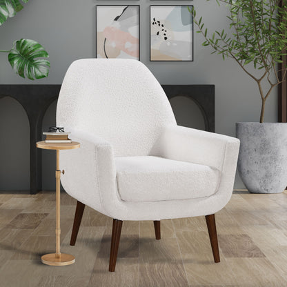 Morven - Adjustable Height Accent Table With Round Metal Top And Pedestal Base - Antique Brass