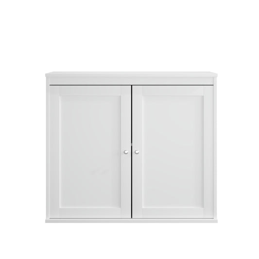 Kitchen Storage Cabinet With Double Doors, Adjustable Shelves, Sideboard Buffet For Dining Room - White