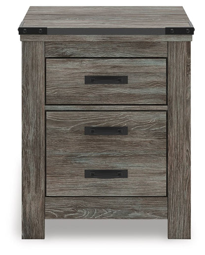 Frandern - Gray - Two Drawer Night Stand