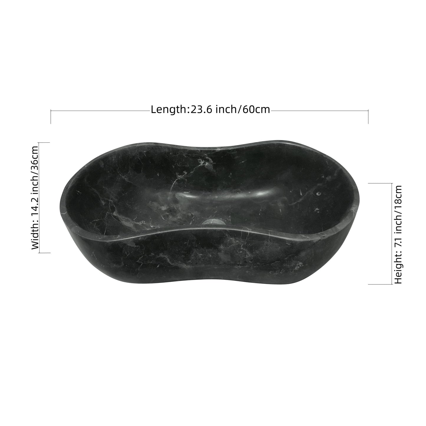 Bathroom Vessel Sink With Wavy Design