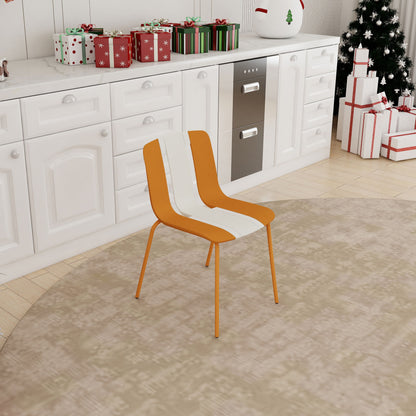 Modern Striped Blocking Single Chairs, Waterproof And Fade Resistant (Set of 4)