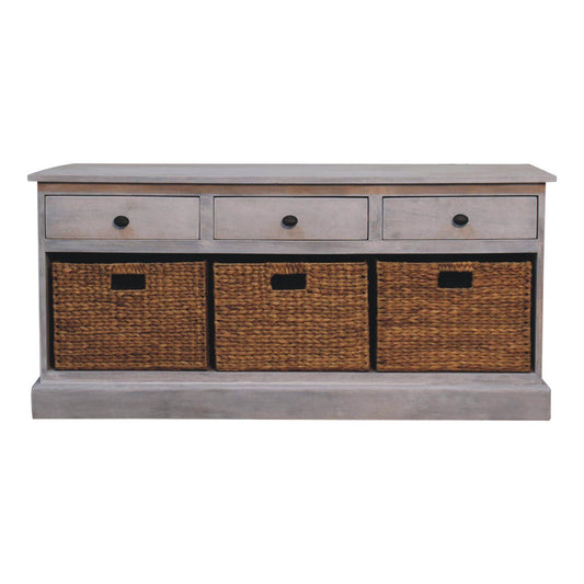 Basket Storage Cabinet - Gray Ash
