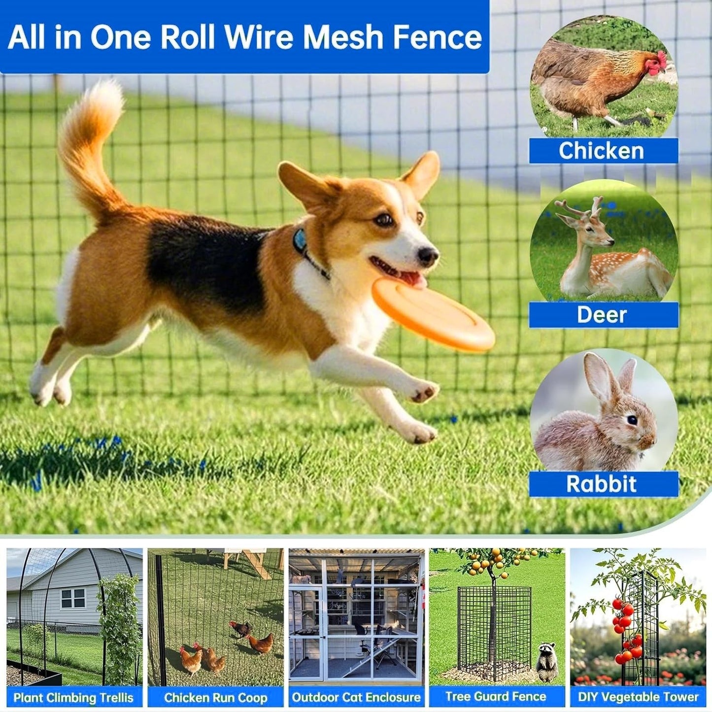 Vinyl-Coated Metal Mesh Welded Wire Fence For Poultry Cage Protection