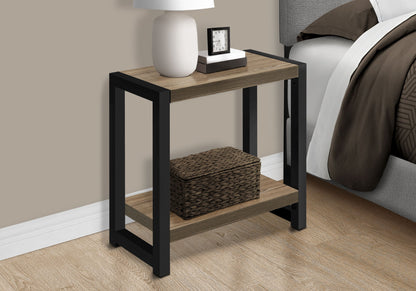 Accent Side Table, Narrow, Small, 2 Tier, Contemporary And Modern