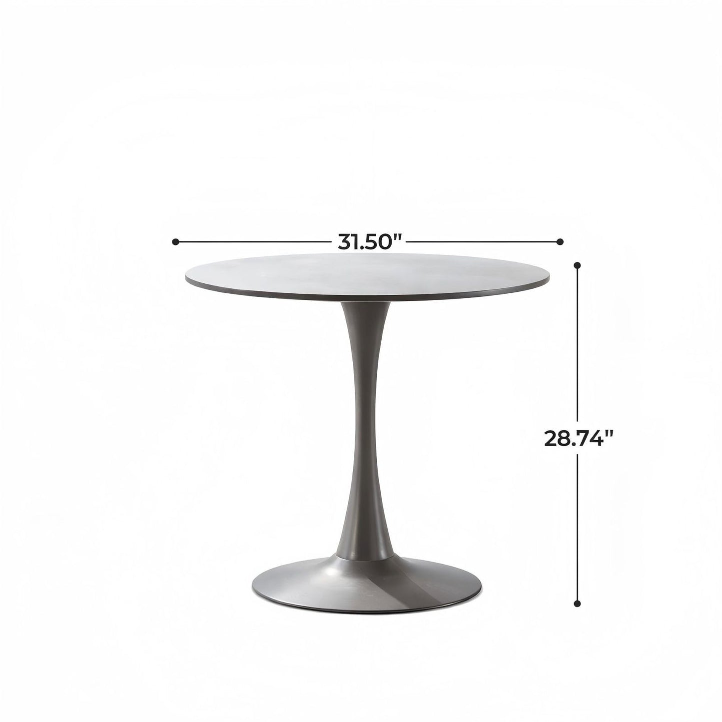 Mid-Century Tulip Table With Round Top, Pedestal Base