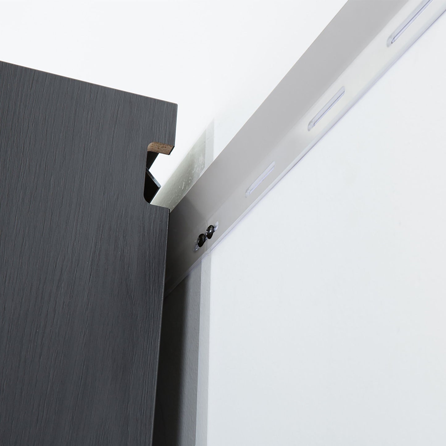 Astro Series - Metal Wall Storage Cabinet With Soft Closing Drawers - Metallic Gray