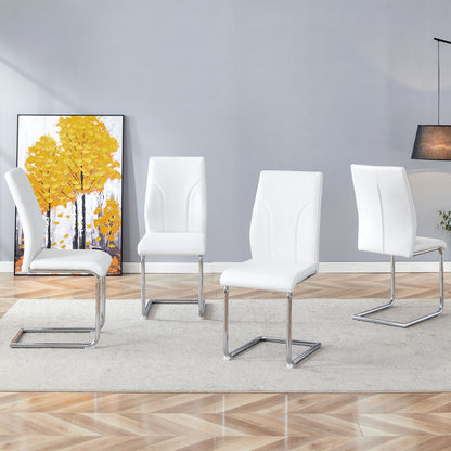 Modern Dining Chairs With High Backrest And Sturdy Legs