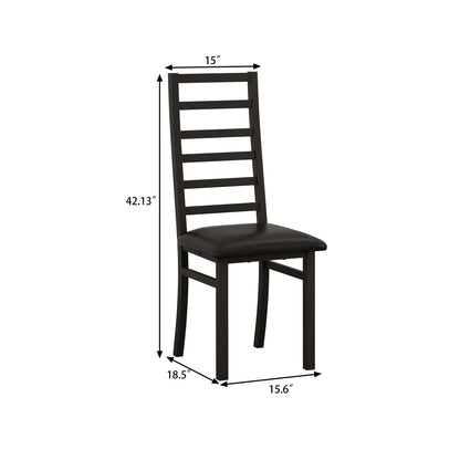 Rectangular Stretch Dining Table With 4 Chairs - Black / Gray