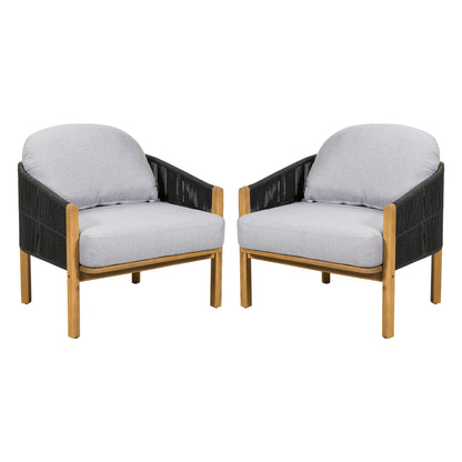 Grotta - Outdoor Wood Club Chair (Set of 2)