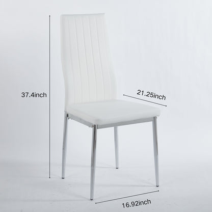 Chrome Leg Dining Chair (Set of 4)