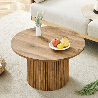 Modern Circular Coffee Table Cylindrical Design