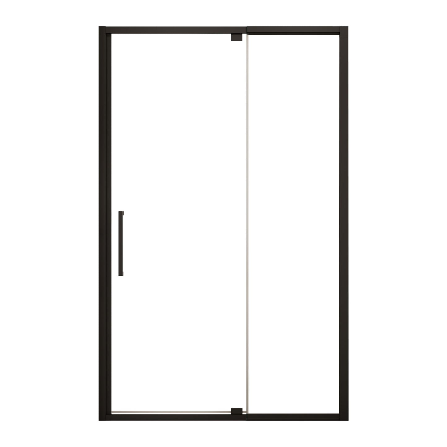 Adjustable Shower Door With Clear SGCC Tempered Glass And Aluminium Alloy Frame - Matte Black