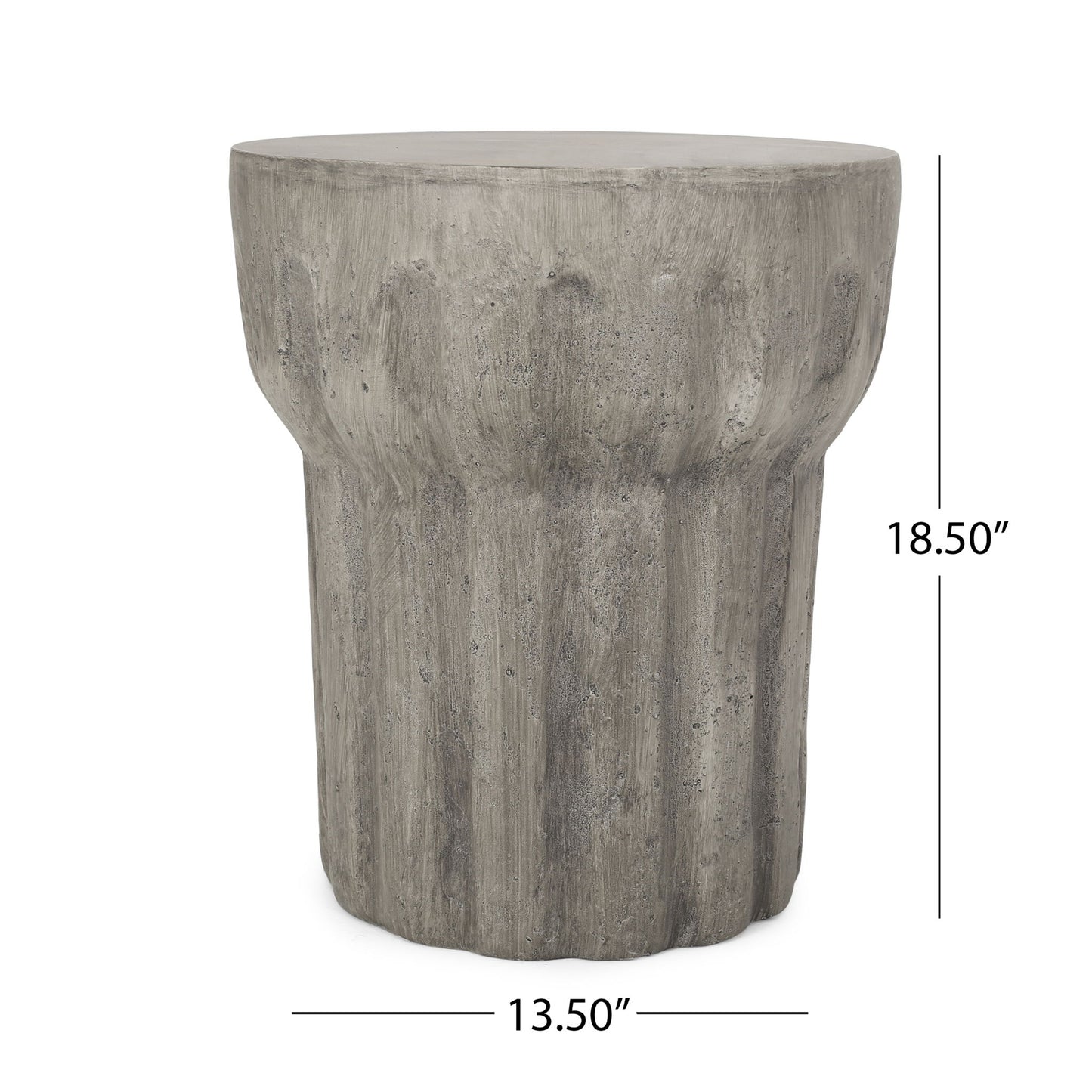 Outdoor Round Side Table - Gray