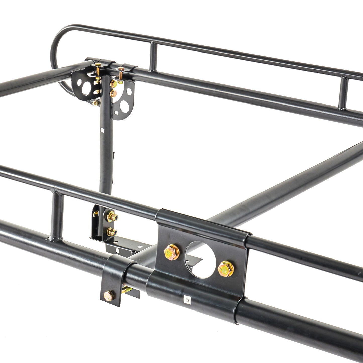 Universal Over Cab Truck Bed Rack For Kayak, Ladder, Surfboard, Lumber Adjustable Full Size Rack - Black