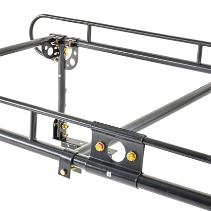 Universal Over Cab Truck Bed Rack For Kayak, Ladder, Surfboard, Lumber Adjustable Full Size Rack - Black