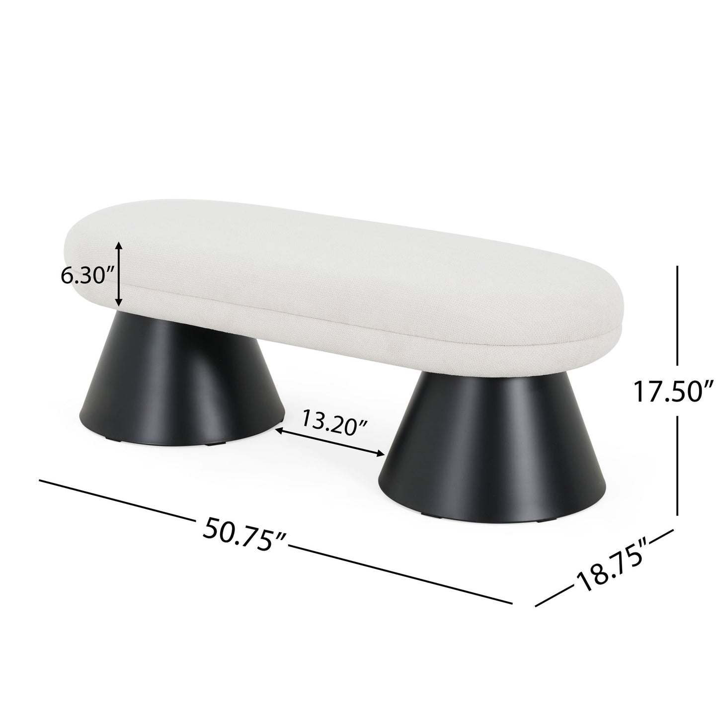 Dining Bench Upholstered For Dining Room - Beige