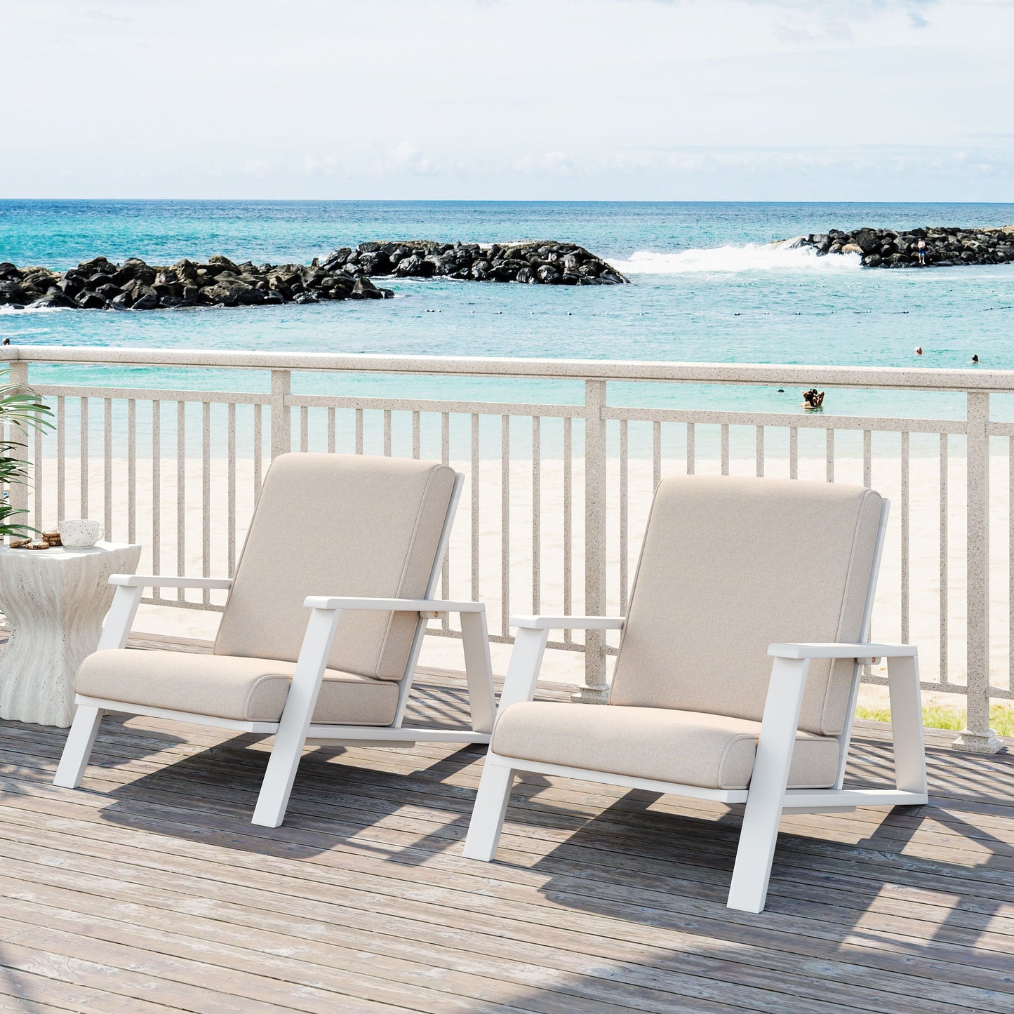 Outdoor Patio Lounge Chair (Set of 2)