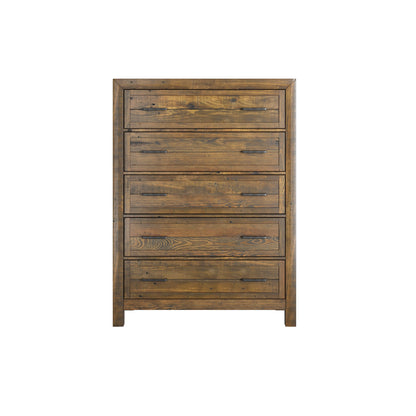 5 Drawer Chest With - Brown