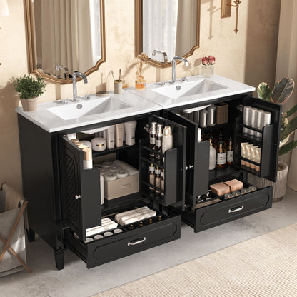 Bathroom Vanity With Sink, Soft Closing Door, Multi Functional Storage