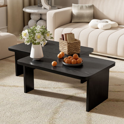 Modern Minimalist Coffee Table Set With Splicing Design