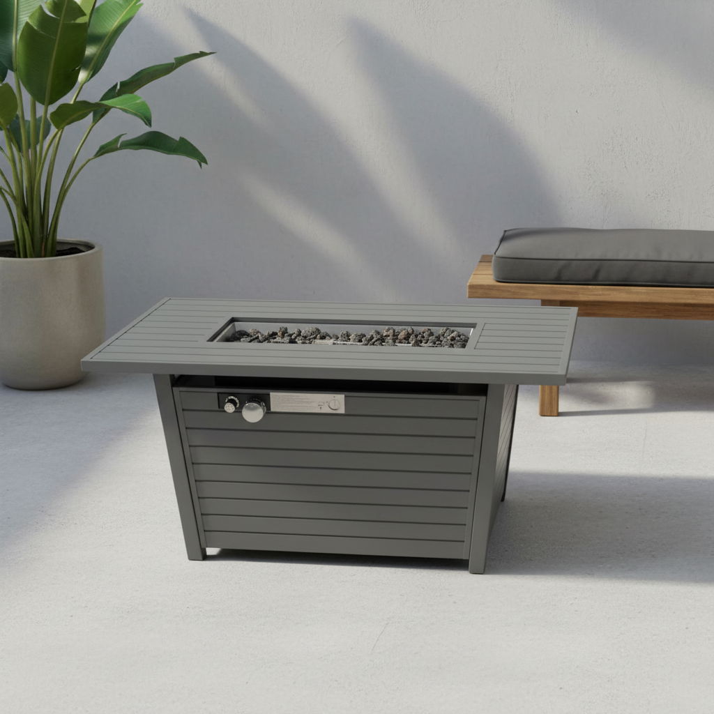 Propane Outdoor Fire Pit Table With Lid Versatile Fuel Options
