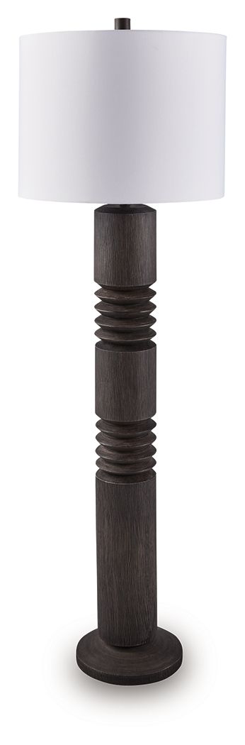Fainwell - Poly Floor Lamp - Distressed Black