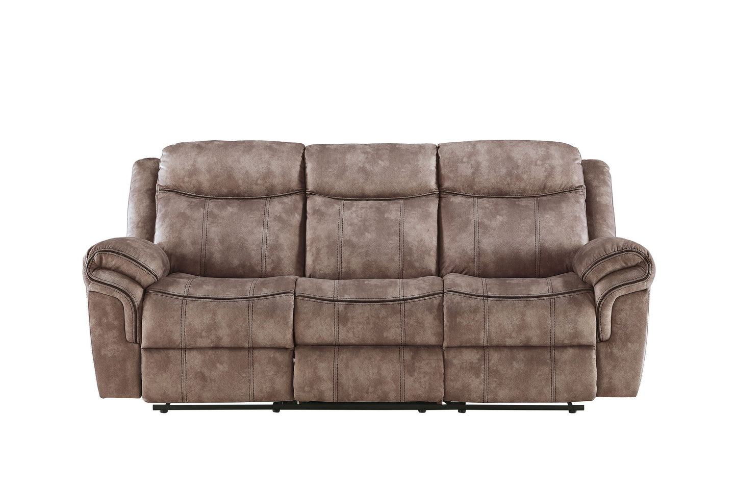 Zubaida - Two Tone Velvet Recliner Sofa With USB Port Drop Down Table