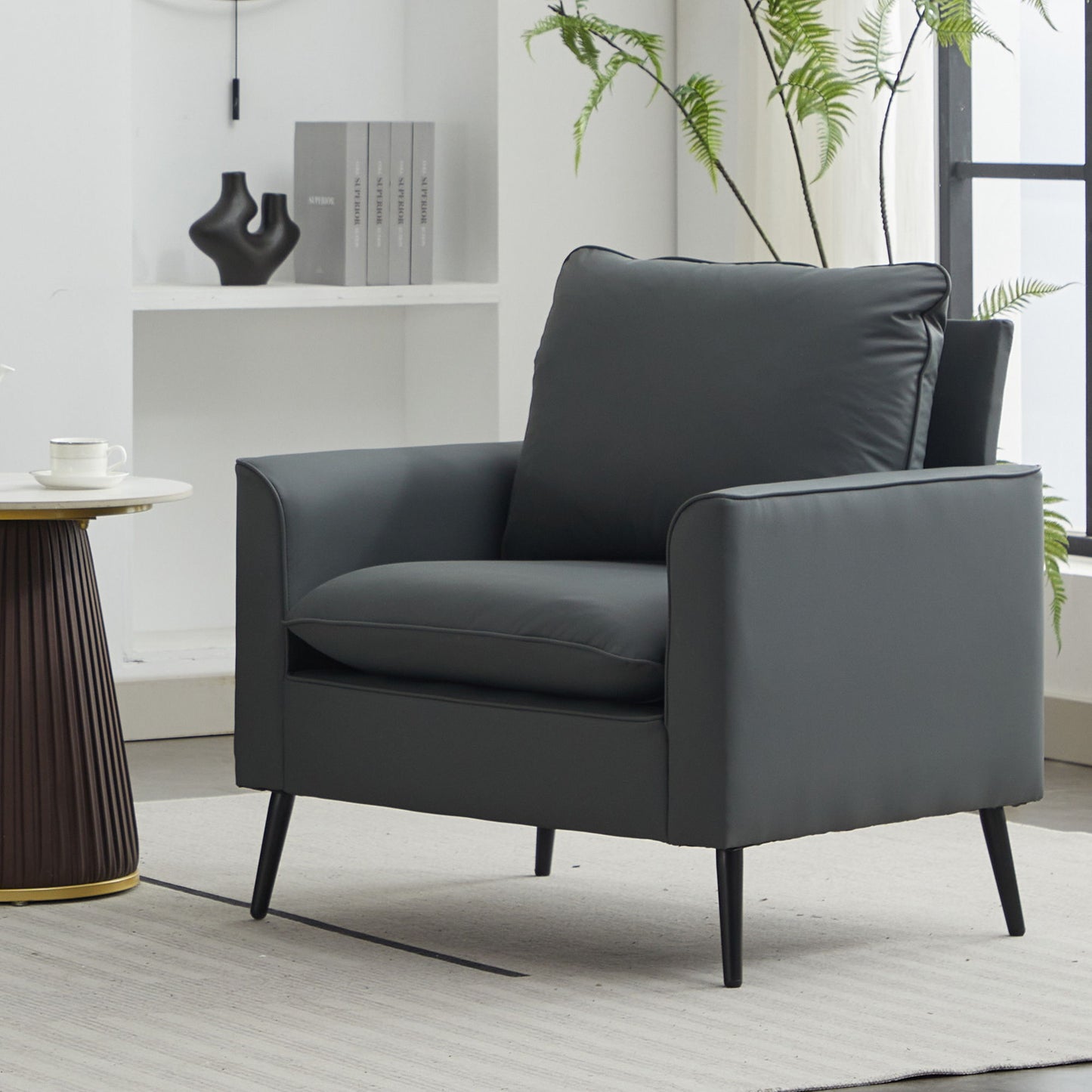 Nordic Retro Light Luxury Upholstered Sofa Chair