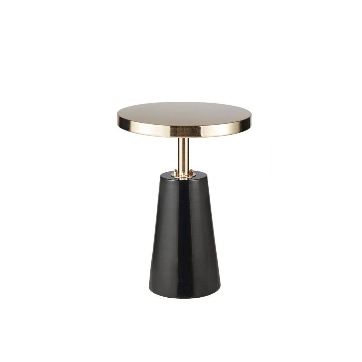 Accent Table Elegant Design Metal Round - Black / Gold