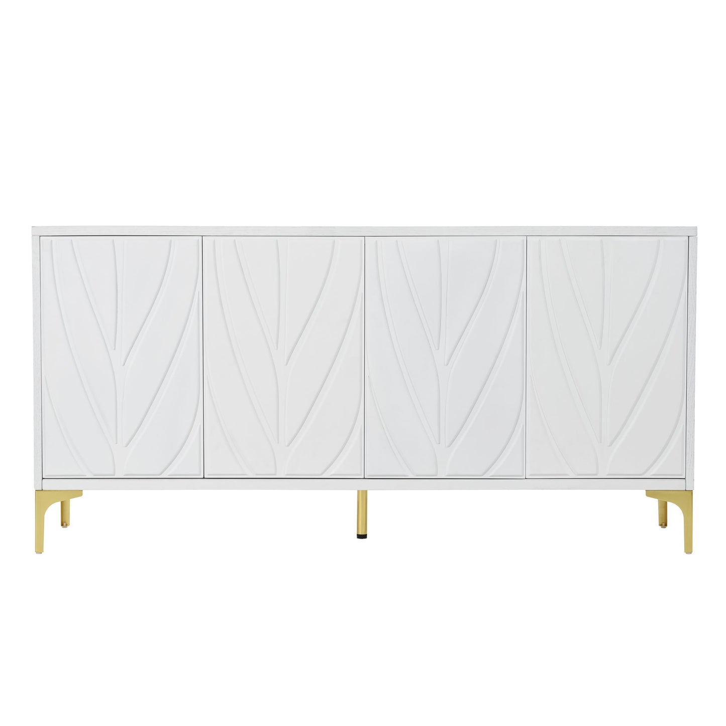 Modern Sideboard Buffet Cabinet With Handleless Press To Open Design With 4 Doors