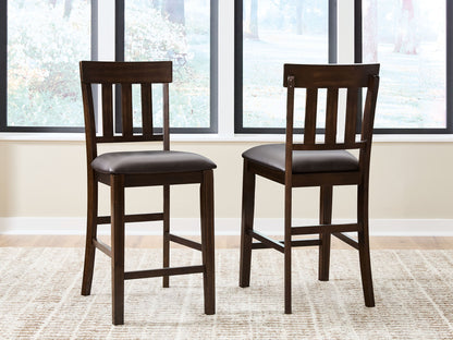 Haddigan - Upholstered Barstool (Set of 2) - Dark Brown