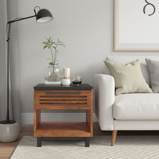 Side Table - Black / Bourbon