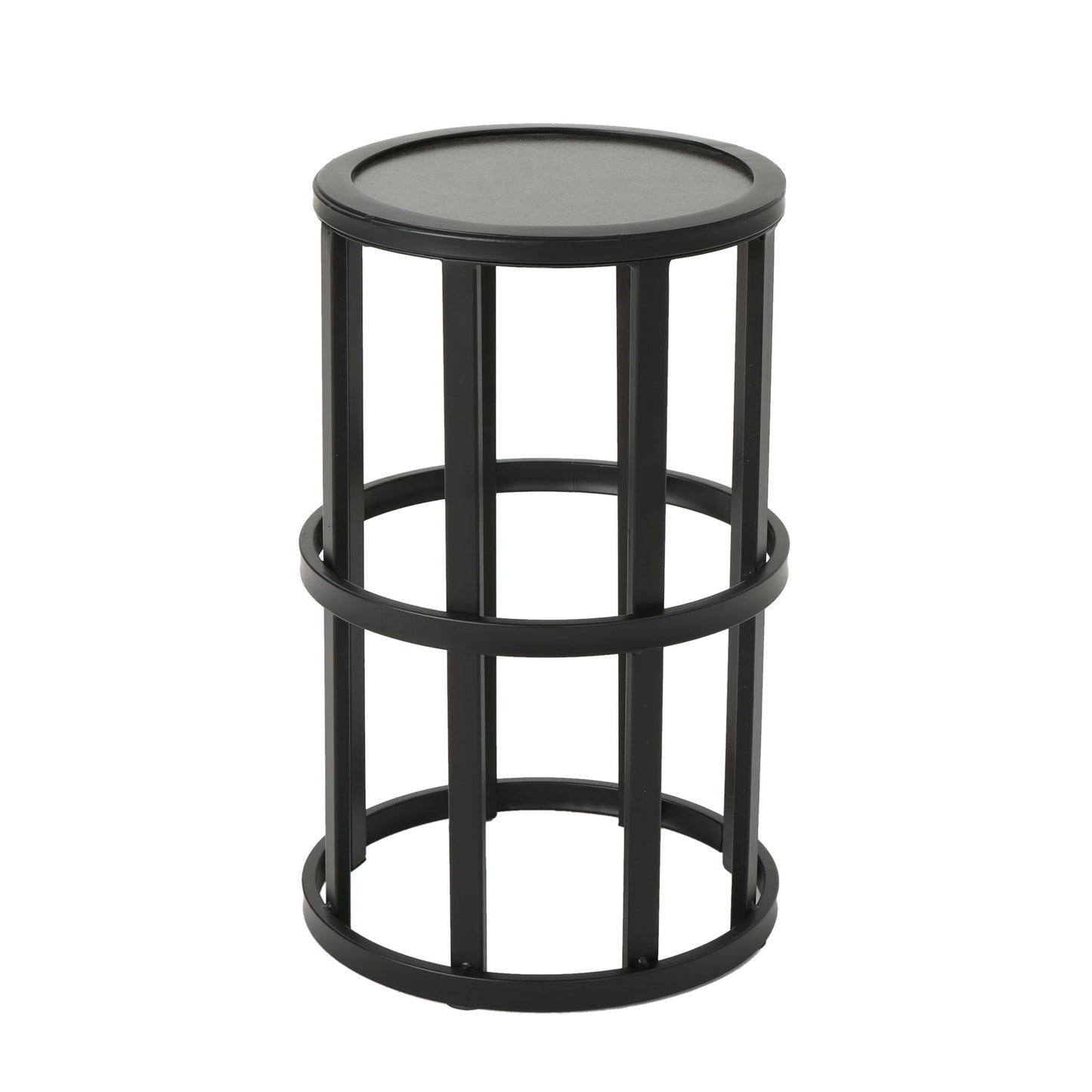 Outdoor Powder Coated Side Table - Gray