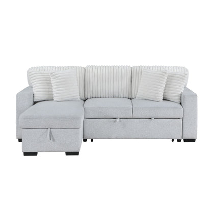 Ford - Reversible Pull Out Sofa Bed - Light Gray