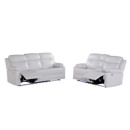 Blanche - Reclining Set With LED Lights With Pillow Top Arms