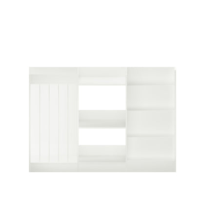 Bookshelf And Toy Storage, 3 Tier Montessori Bookcase With Stuffed Animal Organizer - White