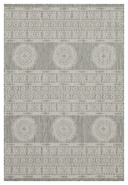 Sunshine - 5'3" X 7'3" Indoor, Outdoor Area Rug Polypropylene - Silver