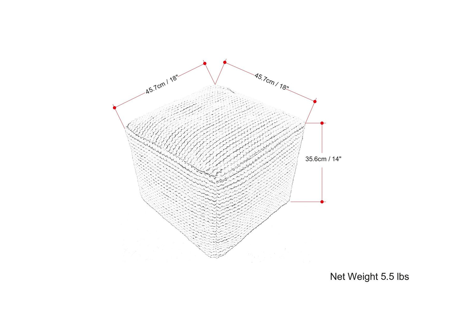 Eastmont - Outdoor / Indoor Pouf - Cream