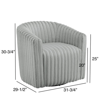 Alexa Barrel Swivel Chair - Grey