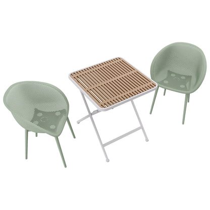 2 Pack Lounge Chair Set & Folding Square Table