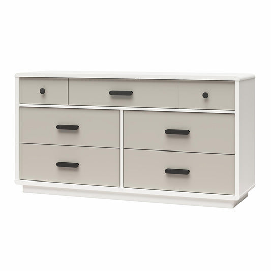 Valencia - 7 Drawer Wide Dresser - Taupe